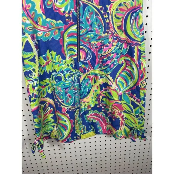 Lilly Pulitzer Delia Shift Dress Toucan Play Cotton Colorful Floral Bows size 8 - Picture 2 of 7